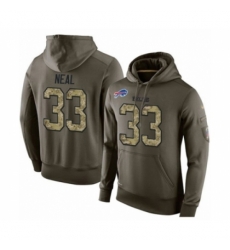 Football Mens Buffalo Bills 33 Siran Neal Green Salute To Service Pullover Hoodie Football Mens Buffalo Bills 33 Siran Neal Green Salute To Service Pullover Hoodie