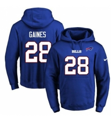 NFL Mens Nike Buffalo Bills 28 EJ Gaines Royal Blue Name Number Pullover Hoodie NFL Mens Nike Buffalo Bills 28 EJ Gaines Royal Blue Name Number Pullover Hoodie