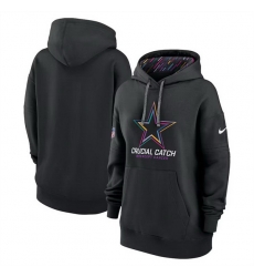 Women Dallas Cowboys Black 2024 Crucial Catch Club Pullover Hoodie Women Dallas Cowboys Black 2024 Crucial Catch Club Pullover Hoodie