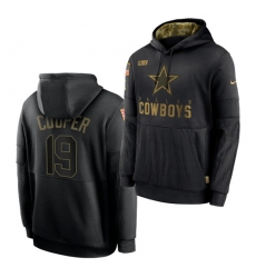 Men Dallas Cowboys 19 Amari Cooper 2020 Salute To Service Black Sideline Performance Pullover Hoodie Men Dallas Cowboys 19 Amari Cooper 2020 Salute To Service Black Sideline Performance Pullover Hoodie