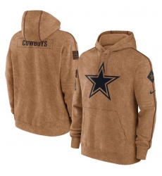 Men Dallas Cowboys 2023 Brown Salute To Service Pullover Hoodie Men Dallas Cowboys 2023 Brown Salute To Service Pullover Hoodie