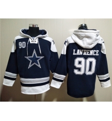 Men Dallas Cowboys 90 Demarcus Lawrence Navy Ageless Must Have Lace Up Pullover Hoodie Men Dallas Cowboys 90 Demarcus Lawrence Navy Ageless Must Have Lace Up Pullover Hoodie