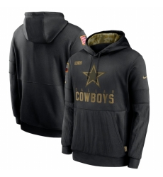 Men Dallas Cowboys Nike 2020 Salute to Service Sideline Performance Pullover Hoodie Black Men Dallas Cowboys Nike 2020 Salute to Service Sideline Performance Pullover Hoodie Black