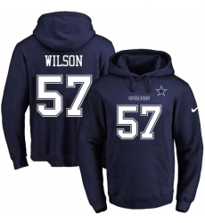 NFL Mens Nike Dallas Cowboys 57 Damien Wilson Navy Blue Name Number Pullover Hoodie NFL Mens Nike Dallas Cowboys 57 Damien Wilson Navy Blue Name Number Pullover Hoodie