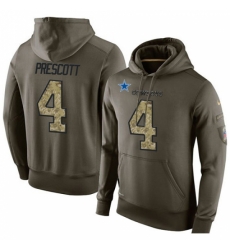 NFL Nike Dallas Cowboys 4 Dak Prescott Green Salute To Service Mens Pullover Hoodie NFL Nike Dallas Cowboys 4 Dak Prescott Green Salute To Service Mens Pullover Hoodie