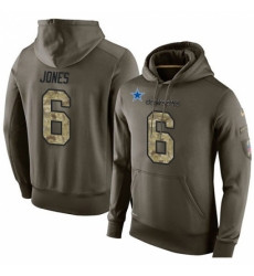 NFL Nike Dallas Cowboys 6 Chris Jones Green Salute To Service Mens Pullover Hoodie NFL Nike Dallas Cowboys 6 Chris Jones Green Salute To Service Mens Pullover Hoodie