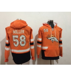Men Nike Denver Broncos Von Miller 58 NFL Winter Thick Hoodie Orange Men Nike Denver Broncos Von Miller 58 NFL Winter Thick Hoodie Orange