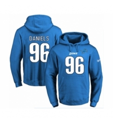 Football Mens Detroit Lions 96 Mike Daniels Blue Name Number Pullover Hoodie Football Mens Detroit Lions 96 Mike Daniels Blue Name Number Pullover Hoodie