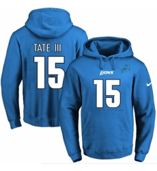 NFL Mens Nike Detroit Lions 15 Golden Tate III Blue Name Number Pullover Hoodie NFL Mens Nike Detroit Lions 15 Golden Tate III Blue Name Number Pullover Hoodie
