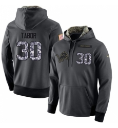 NFL Mens Nike Detroit Lions 30 Teez Tabor Stitched Black Anthracite Salute to Service Player Performance Hoodie NFL Mens Nike Detroit Lions 30 Teez Tabor Stitched Black Anthracite Salute to Service Player Performance Hoodie