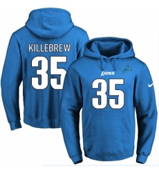 NFL Mens Nike Detroit Lions 35 Miles Killebrew Blue Name Number Pullover Hoodie NFL Mens Nike Detroit Lions 35 Miles Killebrew Blue Name Number Pullover Hoodie