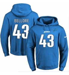 NFL Mens Nike Detroit Lions 43 Nick Bellore Blue Name Number Pullover Hoodie NFL Mens Nike Detroit Lions 43 Nick Bellore Blue Name Number Pullover Hoodie