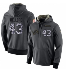 NFL Mens Nike Detroit Lions 43 Nick Bellore Stitched Black Anthracite Salute to Service Player Performance Hoodie NFL Mens Nike Detroit Lions 43 Nick Bellore Stitched Black Anthracite Salute to Service Player Performance Hoodie
