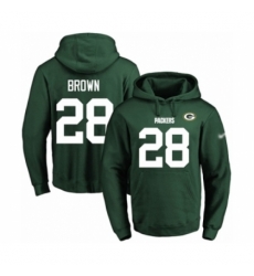 Football Mens Green Bay Packers 28 Tony Brown Green Name Number Pullover Hoodie Football Mens Green Bay Packers 28 Tony Brown Green Name Number Pullover Hoodie