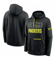 Men Green Bay Packers Black Volt Pullover Hoodie Men Green Bay Packers Black Volt Pullover Hoodie