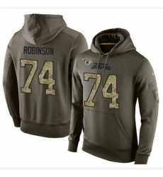 NFL Nike Jacksonville Jaguars 74 Cam Robinson Green Salute To Service Mens Pullover Hoodie NFL Nike Jacksonville Jaguars 74 Cam Robinson Green Salute To Service Mens Pullover Hoodie