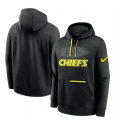 Men Kansas City Chiefs Black Volt Pullover Hoodie Men Kansas City Chiefs Black Volt Pullover Hoodie