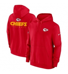 Men Kansas City Chiefs Red Sideline Club Fleece Pullover Hoodie Men Kansas City Chiefs Red Sideline Club Fleece Pullover Hoodie