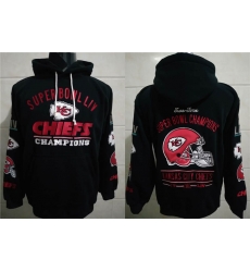 Men Kansas City Chiefs Super Bowl LIV Champion Black Stitched Hoodie Men Kansas City Chiefs Super Bowl LIV Champion Black Stitched Hoodie