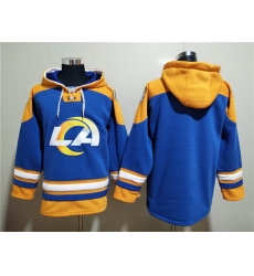 Men Los Angeles Rams Blank 2022 Royal Super Bowl LVI Champions Pullover Hoodi Men Los Angeles Rams Blank 2022 Royal Super Bowl LVI Champions Pullover Hoodi