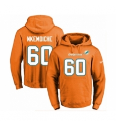 Football Mens Miami Dolphins 60 Robert Nkemdiche Orange Name Number Pullover Hoodie Football Mens Miami Dolphins 60 Robert Nkemdiche Orange Name Number Pullover Hoodie