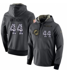 NFL Mens Nike Miami Dolphins 44 Stephone Anthony Stitched Black Anthracite Salute to Service Player Performance Hoodie NFL Mens Nike Miami Dolphins 44 Stephone Anthony Stitched Black Anthracite Salute to Service Player Performance Hoodie