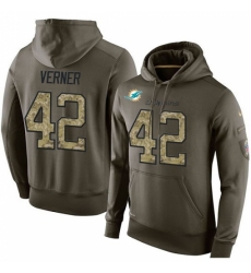 NFL Nike Miami Dolphins 42 Alterraun Verner Green Salute To Service Mens Pullover Hoodie NFL Nike Miami Dolphins 42 Alterraun Verner Green Salute To Service Mens Pullover Hoodie