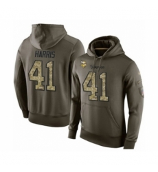Football Mens Minnesota Vikings 41 Anthony Harris Green Salute To Service Pullover Hoodie Football Mens Minnesota Vikings 41 Anthony Harris Green Salute To Service Pullover Hoodie