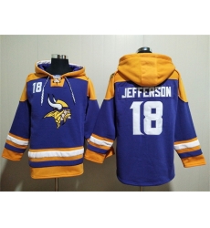 Men Minnesota Vikings 18 Justin Jefferson Purple Yellow Ageless Must Have Lace Up Pullover Hoodie Men Minnesota Vikings 18 Justin Jefferson Purple Yellow Ageless Must Have Lace Up Pullover Hoodie