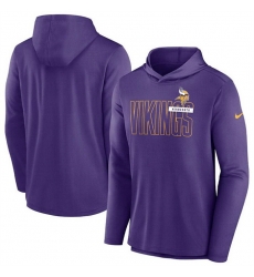 Men Minnesota Vikings Purple Lightweight Performance Hooded Long Sleeve T Shirt Men Minnesota Vikings Purple Lightweight Performance Hooded Long Sleeve T Shirt
