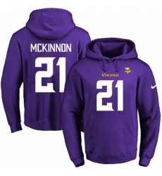 NFL Mens Nike Minnesota Vikings 21 Jerick McKinnon Purple Name Number Pullover Hoodie NFL Mens Nike Minnesota Vikings 21 Jerick McKinnon Purple Name Number Pullover Hoodie
