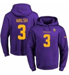 NFL Mens Nike Minnesota Vikings 3 Blair Walsh PurpleGold No Name Number Pullover Hoodie NFL Mens Nike Minnesota Vikings 3 Blair Walsh PurpleGold No Name Number Pullover Hoodie