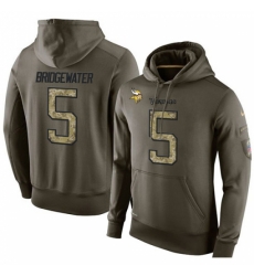 NFL Nike Minnesota Vikings 5 Teddy Bridgewater Green Salute To Service Mens Pullover Hoodie NFL Nike Minnesota Vikings 5 Teddy Bridgewater Green Salute To Service Mens Pullover Hoodie