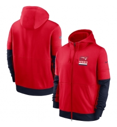 Men New England Patriots New 2020 Nike Red Black Fan Gear Mascot Performance Full Zip Hoodie Men New England Patriots New 2020 Nike Red Black Fan Gear Mascot Performance Full Zip Hoodie