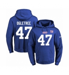 Football Mens New York Giants 47 Alec Ogletree Royal Blue Name Number Pullover Hoodie Football Mens New York Giants 47 Alec Ogletree Royal Blue Name Number Pullover Hoodie