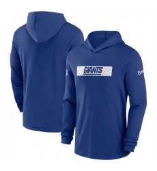 Men New York Giants Blue Sideline Performance Hoodie Men New York Giants Blue Sideline Performance Hoodie