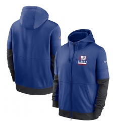 Men New York Giants New 2020 Nike Royal Black Fan Gear Mascot Performance Full Zip Hoodie Men New York Giants New 2020 Nike Royal Black Fan Gear Mascot Performance Full Zip Hoodie