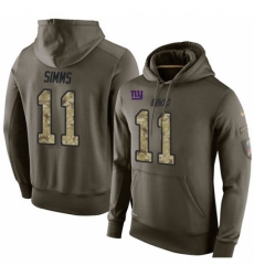 NFL Nike New York Giants 11 Phil Simms Green Salute To Service Mens Pullover Hoodie NFL Nike New York Giants 11 Phil Simms Green Salute To Service Mens Pullover Hoodie