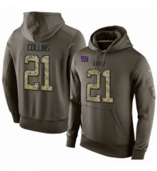 NFL Nike New York Giants 21 Landon Collins Green Salute To Service Mens Pullover Hoodie NFL Nike New York Giants 21 Landon Collins Green Salute To Service Mens Pullover Hoodie