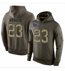 NFL Nike New York Giants 23 Duke Ihenacho Green Salute To Service Mens Pullover Hoodie NFL Nike New York Giants 23 Duke Ihenacho Green Salute To Service Mens Pullover Hoodie