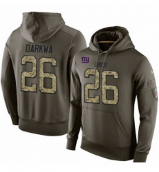 NFL Nike New York Giants 26 Orleans Darkwa Green Salute To Service Mens Pullover Hoodie NFL Nike New York Giants 26 Orleans Darkwa Green Salute To Service Mens Pullover Hoodie