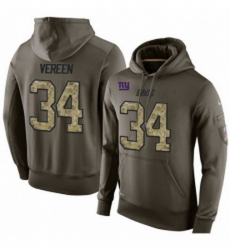NFL Nike New York Giants 34 Shane Vereen Green Salute To Service Mens Pullover Hoodie NFL Nike New York Giants 34 Shane Vereen Green Salute To Service Mens Pullover Hoodie
