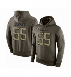 Football Mens Oakland Raiders 55 Vontaze Burfict Green Salute To Service Pullover Hoodie Football Mens Oakland Raiders 55 Vontaze Burfict Green Salute To Service Pullover Hoodie