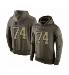 Football Mens Oakland Raiders 74 Kolton Miller Green Salute To Service Pullover Hoodie Football Mens Oakland Raiders 74 Kolton Miller Green Salute To Service Pullover Hoodie
