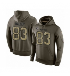 Football Mens Oakland Raiders 83 Darren Waller Green Salute To Service Pullover Hoodie Football Mens Oakland Raiders 83 Darren Waller Green Salute To Service Pullover Hoodie