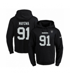 Football Mens Oakland Raiders 91 Benson Mayowa Black Name Number Pullover Hoodie Football Mens Oakland Raiders 91 Benson Mayowa Black Name Number Pullover Hoodie