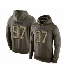 Football Mens Oakland Raiders 97 Josh Mauro Green Salute To Service Pullover Hoodie Football Mens Oakland Raiders 97 Josh Mauro Green Salute To Service Pullover Hoodie