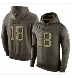 NFL Nike Oakland Raiders 18 Connor Cook Green Salute To Service Mens Pullover Hoodie NFL Nike Oakland Raiders 18 Connor Cook Green Salute To Service Mens Pullover Hoodie