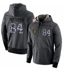 NFL Nike Oakland Raiders 84 Cordarrelle Patterson Stitched Black Anthracite Salute to Service Player Performance Hoodie NFL Nike Oakland Raiders 84 Cordarrelle Patterson Stitched Black Anthracite Salute to Service Player Performance Hoodie