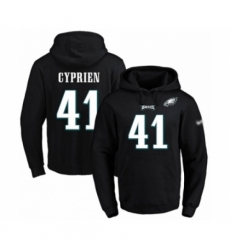 Football Mens Philadelphia Eagles 41 Johnathan Cyprien Black Name Number Pullover Hoodie Football Mens Philadelphia Eagles 41 Johnathan Cyprien Black Name Number Pullover Hoodie